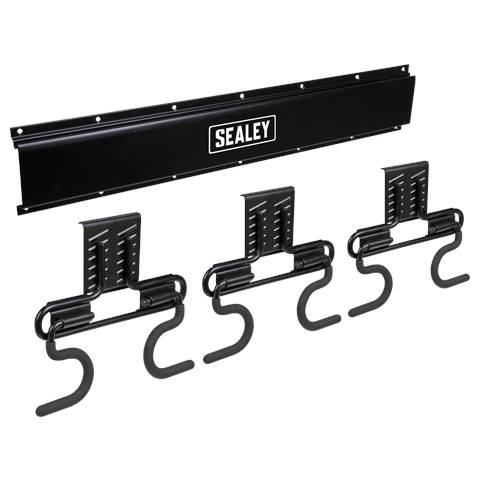 Wall Mounting Storage Rail with 6 Hooks