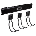 Wall Mounting Storage Rail with 3 Large Hooks