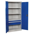 Premier Industrial™ Cabinet with 2 Drawers & 3 Shelves 1800mm