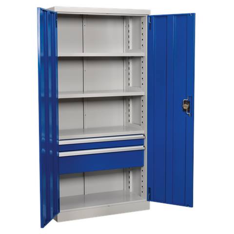 Premier Industrial™ Cabinet with 2 Drawers & 3 Shelves 1800mm