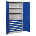 Premier Industrial™ Cabinet with 7 Drawers & 3 Shelves 1800mm