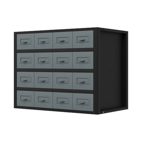 Modular Storage Mid Unit 16 Small Drawers 580mm