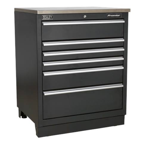 Premier™ Heavy-Duty Modular Floor Cabinet 6 Drawer 775mm