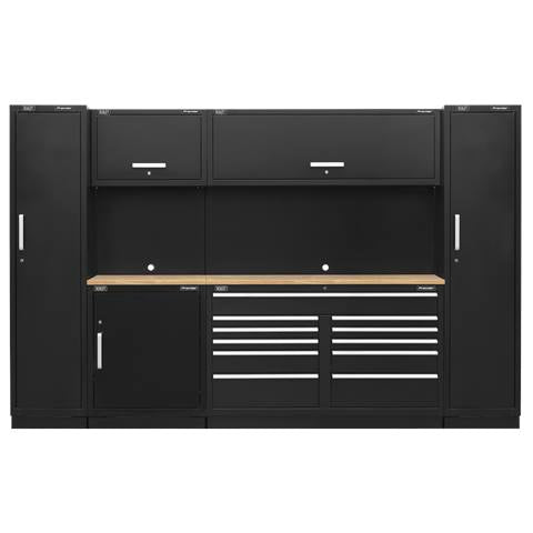Premier™ Storage System with Hardwood Worktop 3.55m