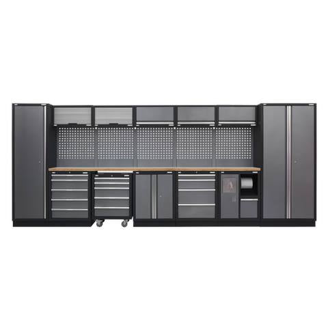 Superline PRO® Storage System with Wood Worktop 4.92m