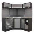 Superline PRO® Corner Storage System with Stainless Worktop 1.55m