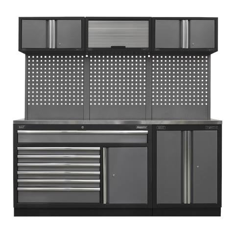 Superline PRO® Storage System with Stainless Steel Worktop 2.04m