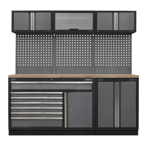 Superline PRO® Storage System with Pressed Wood Worktop 2.04m