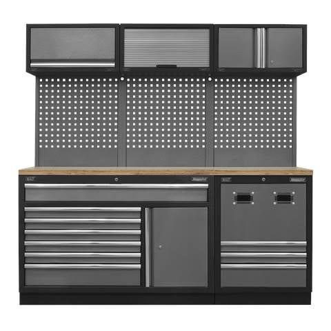 Superline PRO® Modular Storage System Combo with Pressed Wood Worktop