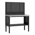 Superline PRO® Modular Workbench with Pegboard Back Panel Stainless Steel Worktop 1265mm
