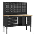 Superline PRO® Modular Workbench with 3 Drawers & Cupboard Wooden Worktop 1525mm