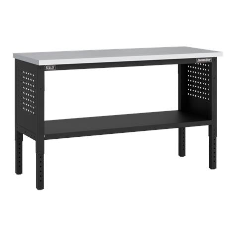 Superline PRO® Modular Workbench with Stainless Steel Worktop & Adjustable Height 1525mm