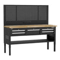Superline PRO® Modular Adjustable-Height Workbench with 5 Drawers & Wooden Worktop 1830mm
