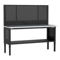 Superline PRO® Modular Workbench with Pegboard Back Panel Stainless Steel Worktop 1830mm