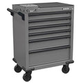 Superline PRO® Rollcab 6 Drawer with Vice Base - Grey/Black