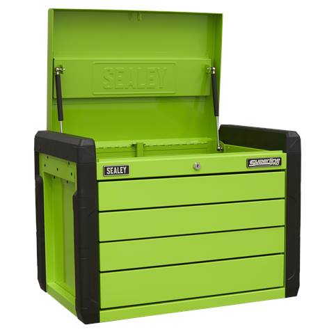 Superline PRO® Push-to-Open Topchest 4 Drawer - Green
