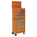 Superline PRO® Topchest, Mid-Box Tool Chest & Rollcab Combination 14 Drawer - Orange