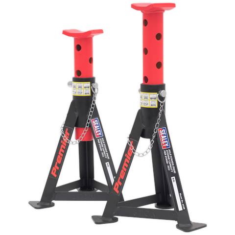Premier Axle Stands (Pair) 3 Tonne Capacity per Stand - Red