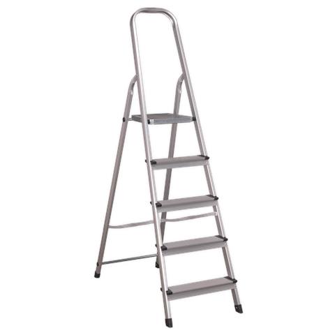 Step Ladder 5-Tread Aluminium - EN 131