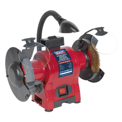 150mm Bench Grinder & Wire Wheel Combination with Worklight 250W/230V
