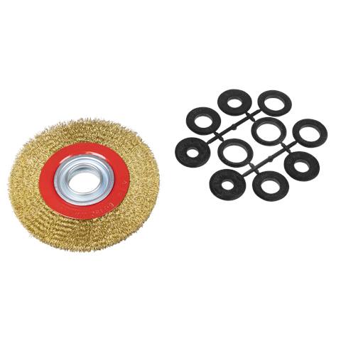 150 x 13mm Crimped Narrow Wire Wheel 32mm Bore