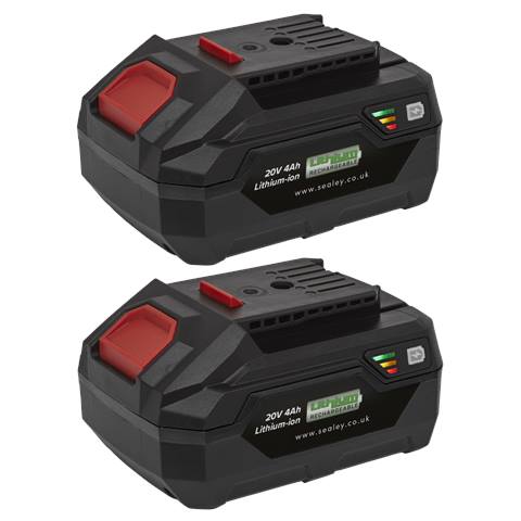 SV20 Series Power Tool Battery 20V 4Ah - Pack of 2
