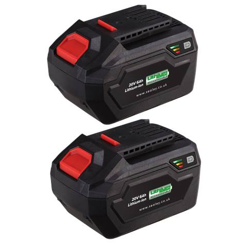 SV20 Series Power Tool Battery 20V 6Ah - Pack of 2