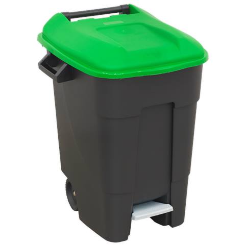 Refuse/Wheelie Bin with Foot Pedal 100L - Green