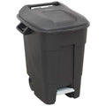 Refuse/Wheelie Bin with Foot Pedal 100L - Black