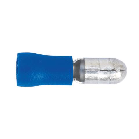 Male Bullet Terminal 5mm, Blue - Pack of 100