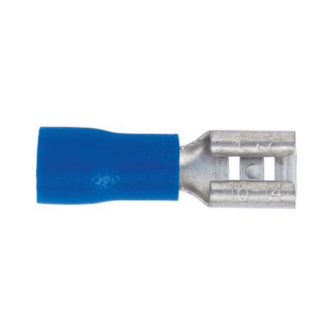 Push-On Female Terminal 4.8mm, Blue - Pack of 100
