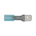 Heat Shrink Push-On Male Terminal 6.3mm, Blue - Pack of 25