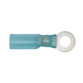 Heat Shrink Ring Terminal 6.4mm, Blue - Pack of 25