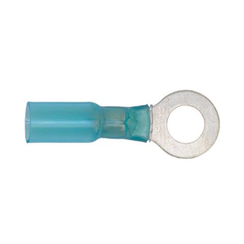 Heat Shrink Ring Terminal 8.4mm, Blue - Pack of 25