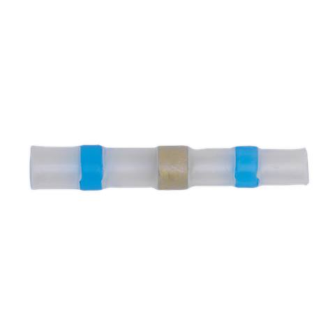Heat Shrink Butt Connector Solder Terminal 16-14 AWG, Blue - Pack of 25