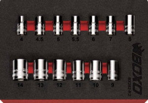 1/4" Multi Spline Socket Set In EVA Foam