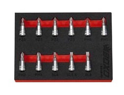 1/4" Screwdriver Bit Set In EVA Foam