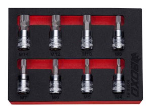 3/8" Spline Bit Socket Set In EVA Foam