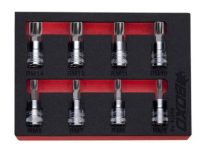 3/8" Ribe Bit Socket Set In EVA Foam