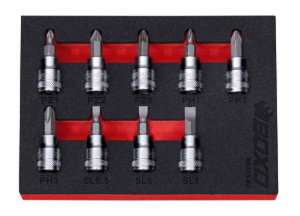 3/8" Screwdriver Bit Socket Set in EVA Foam