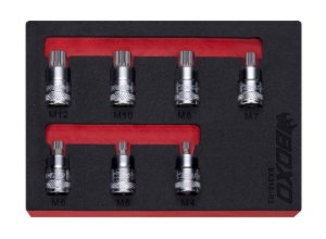 3/8" Spline Super Stubby Bit Socket Set In EVA Foam