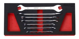 7 Pc Ultra Thin Double Open End Spanner Set In EVA Foam