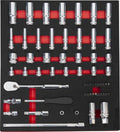 3/8" Socket Set 8-22mm in EVA Foam