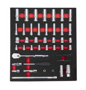3/8" Socket Set 8-22mm in EVA Foam
