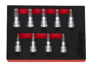 3/8" Ball-Ended Hex Bit Socket Set in EVA Foam