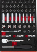 52pc 1/4" Socket & bit Set 4-13mm in EVA Foam (V2 Ratchet)
