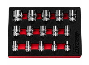 15Pc 3/8" Dr. Magnetic Socket Set (6Pt.) 7mm to 21mm