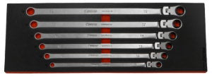 6 Pc XL Flex-Head Reversiable 12PT Deep Box Ratcheting