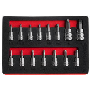 Torx & Hex Extractor Bit Socket Set 1/4 & 3/8" Drive
