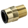 John Guest® Brass Straight Adaptor 15mm x 1/2"BSPT